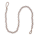 56"L FROSTED GLASS BEAD GARLAND - White